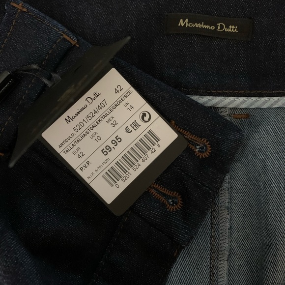 NWT Massimo Dutti Button Denim Jean Skirt … - Picture 4 of 7